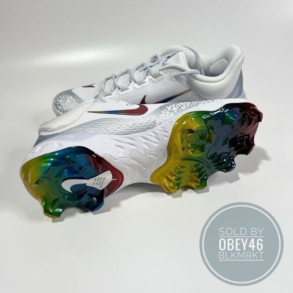 Nike Alpha Huarache Elite 4 Low MCS White Hyper Violet FQ7724 106 Size 12